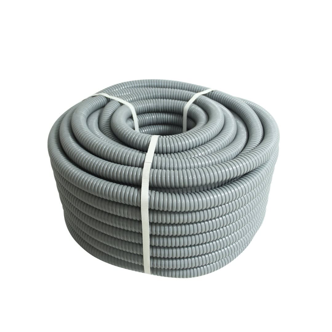TUBERIA FLEXIBLE C/FORRO DE PVC LIVIANA 1/2'' DE 50MTS, GRIS NAAVI CONDUIT