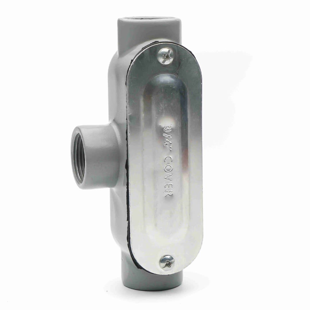 CAJA CONDULET TIPO T 1-1/4'' FORM 35 DE ALUMINIO C/TAPA Y EMPAQUETADURA NAAVI CONDUIT1