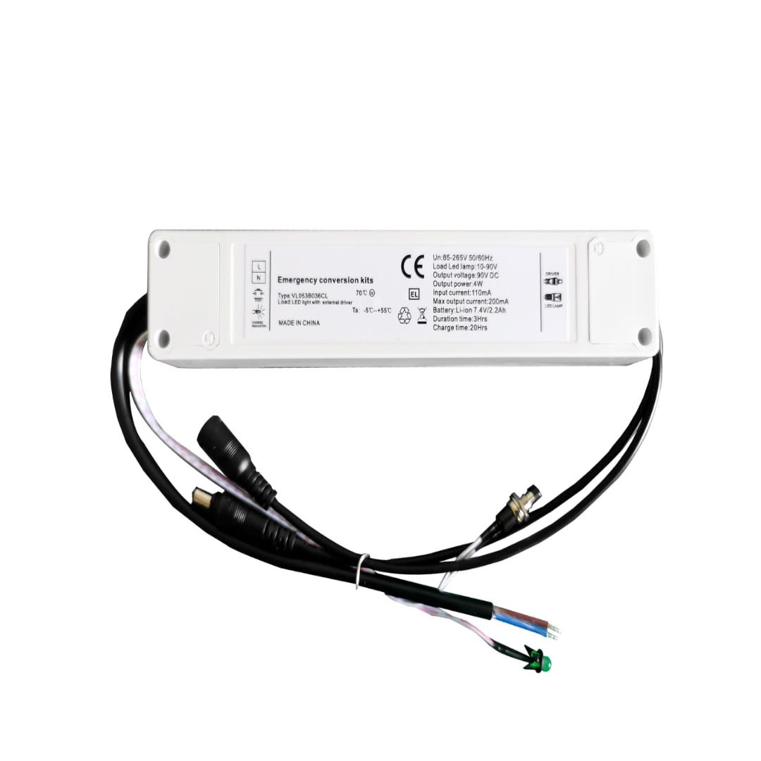 KIT DE EMERG PANEL LED 40W 2H 220-240VAC OUT 10-90VDC BATERIA LI ION VL053B036CL NAVIA LED1