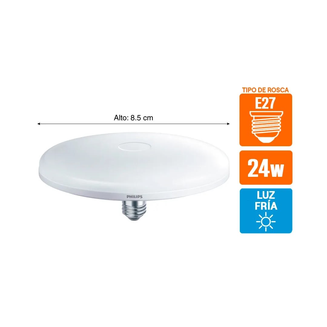 FOCO LED UFO 24W E27 LUZ BLANCA FRIA PHILIPS4