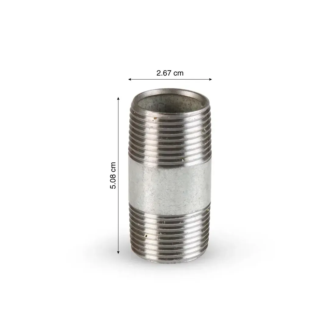 NIPLE DE FIERRO GALVANIZADO 3/4'' X 2'' WERKEN2