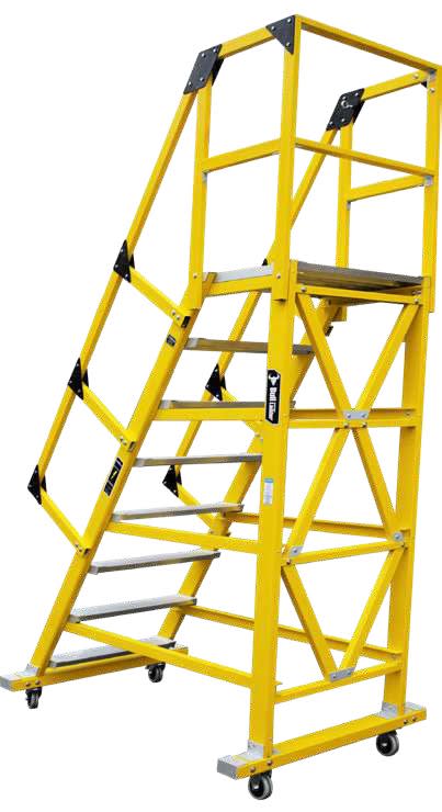 ESCALERA FIBRA TIPO AVION 6 PASOS 180KG ALT PLAT 1.50 FTA180-6IAA AMERICAN BULL1