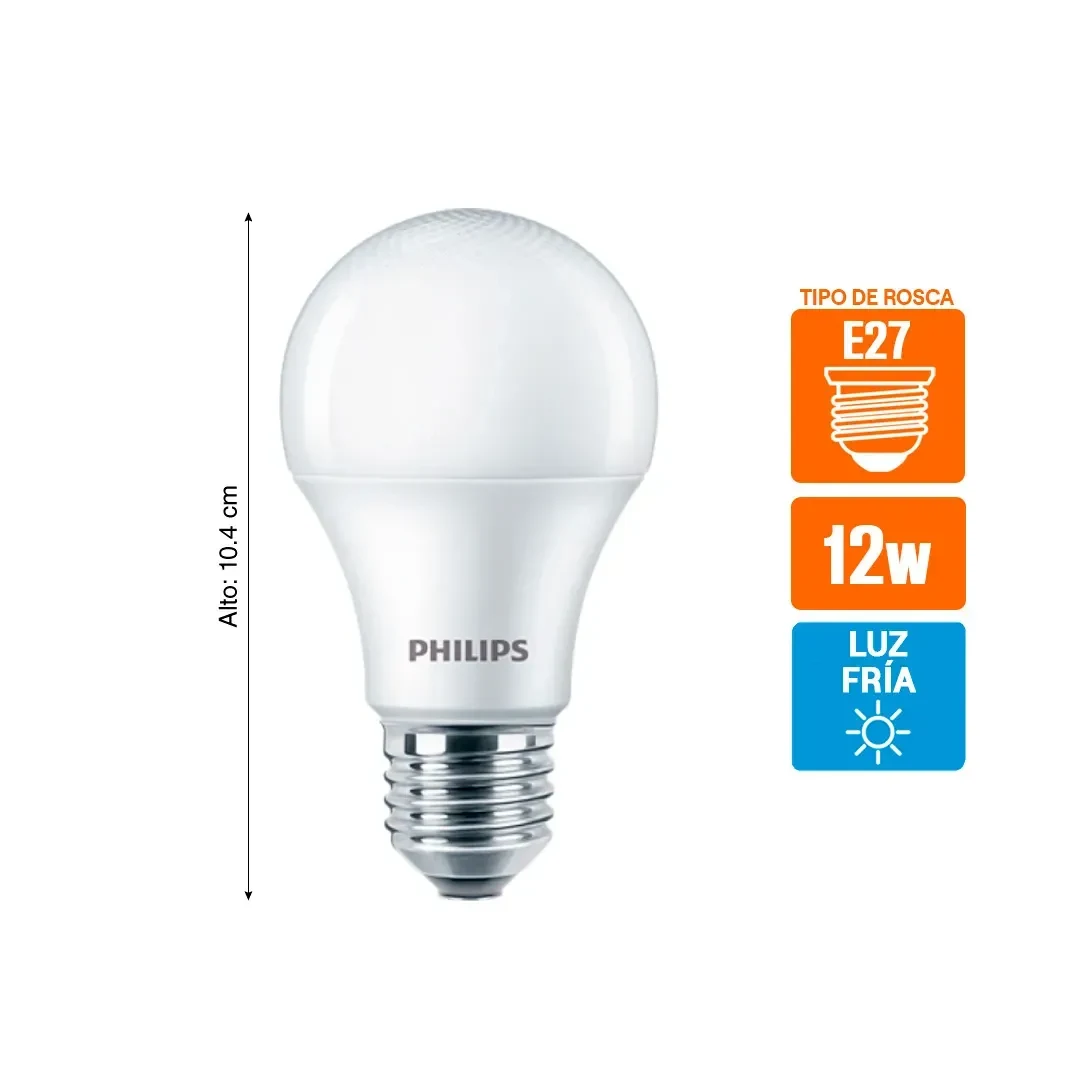 FOCO LED ESSENTIAL E27 12W LUZ FRIA PHILIPS2