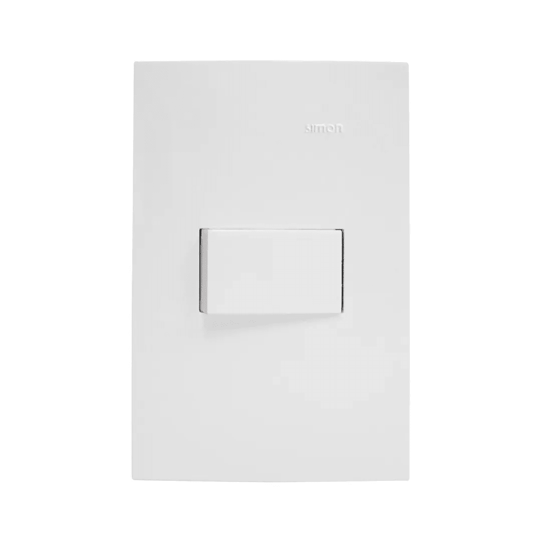 CONMUTADOR SIMPLE S25 BLANCO POLICARBONATO/ALUMINIO SIMON