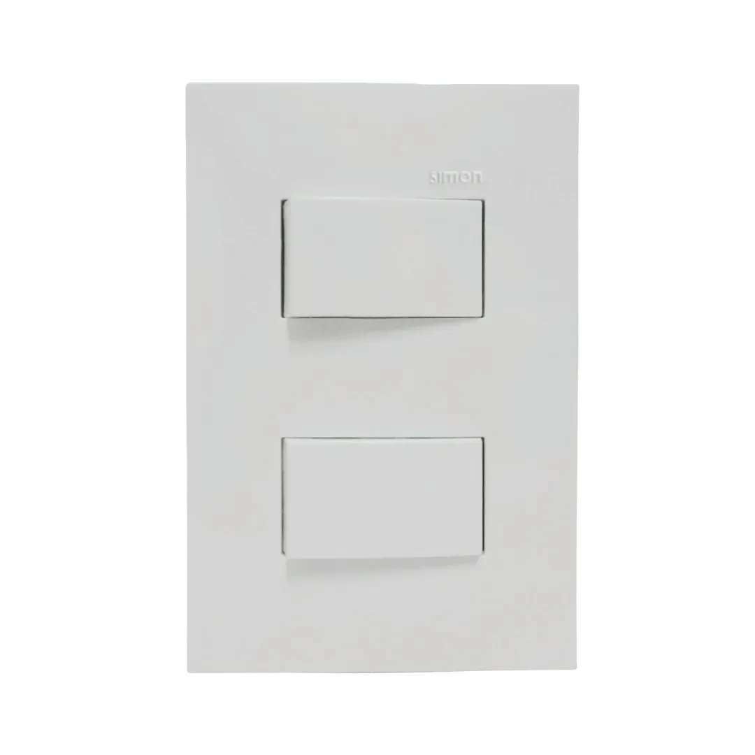 CONMUTADOR DOBLE S25 POLICARBONATO/ALUMINIO BLANCO 16A 250V SIMON1