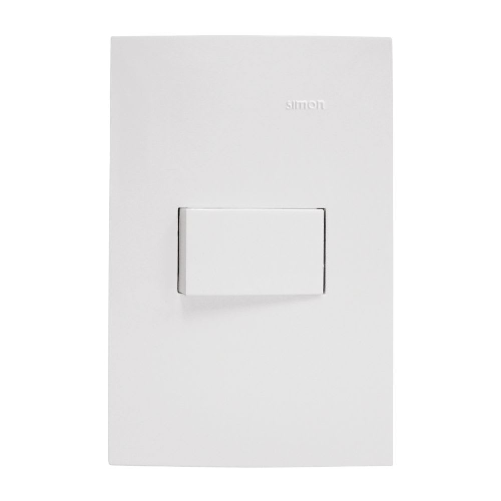 INTERRUPTOR DOBLE S25 BLANCO POLICARBONATO/ALUMINIO SIMON