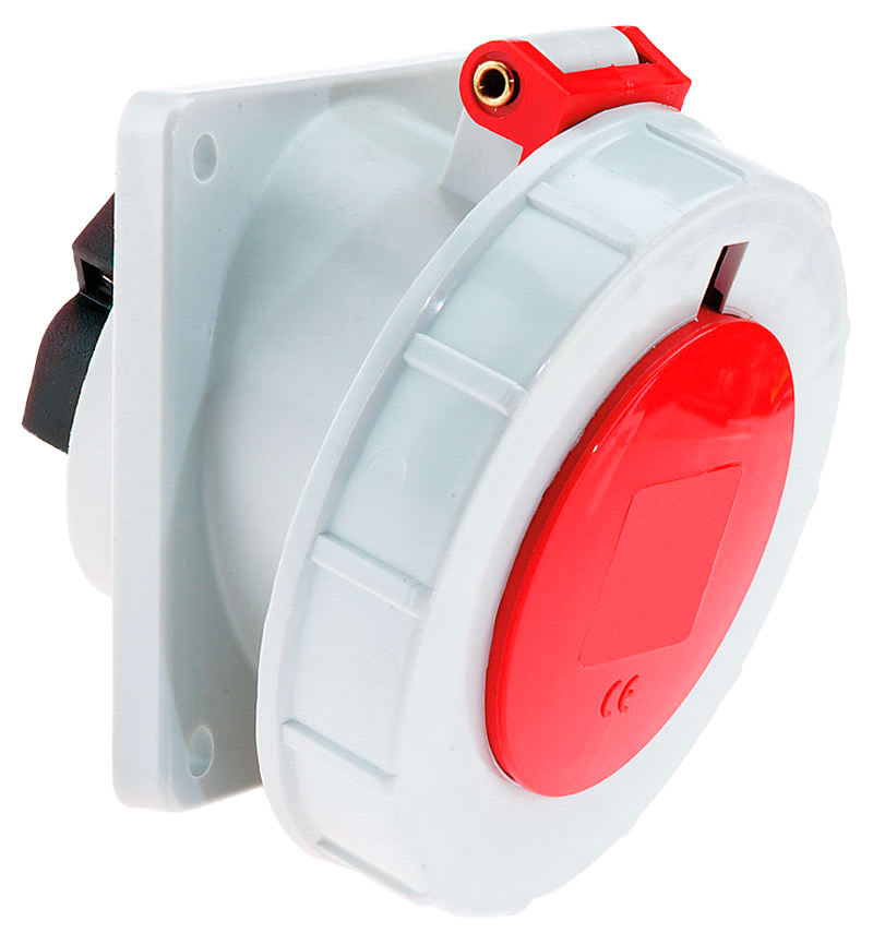 TOMA EMPOTRABLE 32A 3P+T 415V ROJO 6H IP67 12329 BALS1