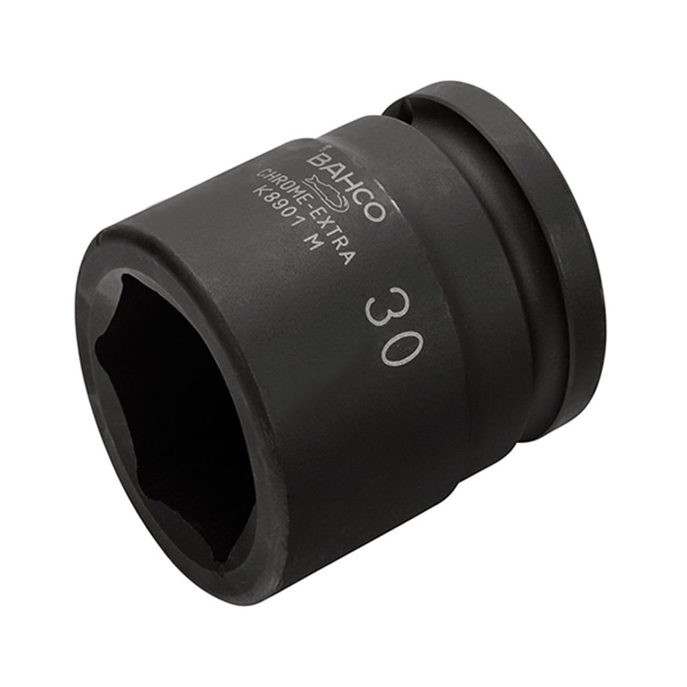 DADO DE IMPACTO 55MM HEXAGONAL ENCASTRE 3/4 DE ACERO NEGRO BAHCO