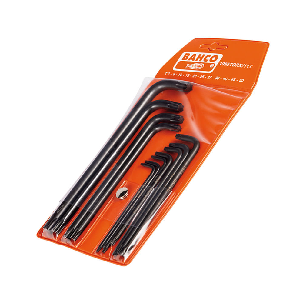JUEGO LLAVES HEXAGONAL PAVONADA TORX 13P BAHCO