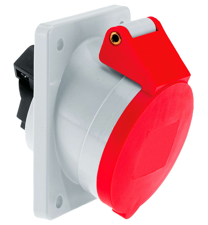 TOMA EMPOTRABLE 16A 3P+T 415V ROJO 6H IP44 12500 BALS