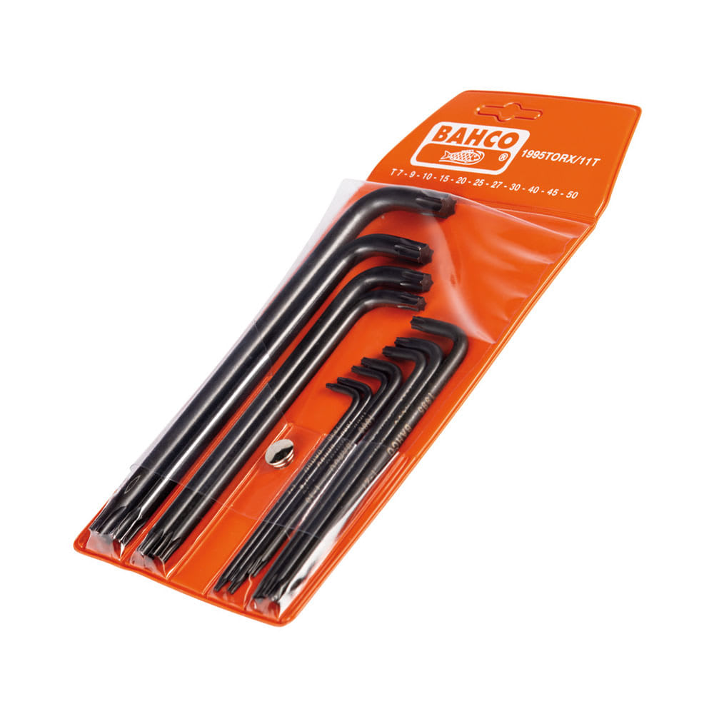JUEGO LLAVES HEXAGONAL PAVONADA TORX 11P BAHCO1