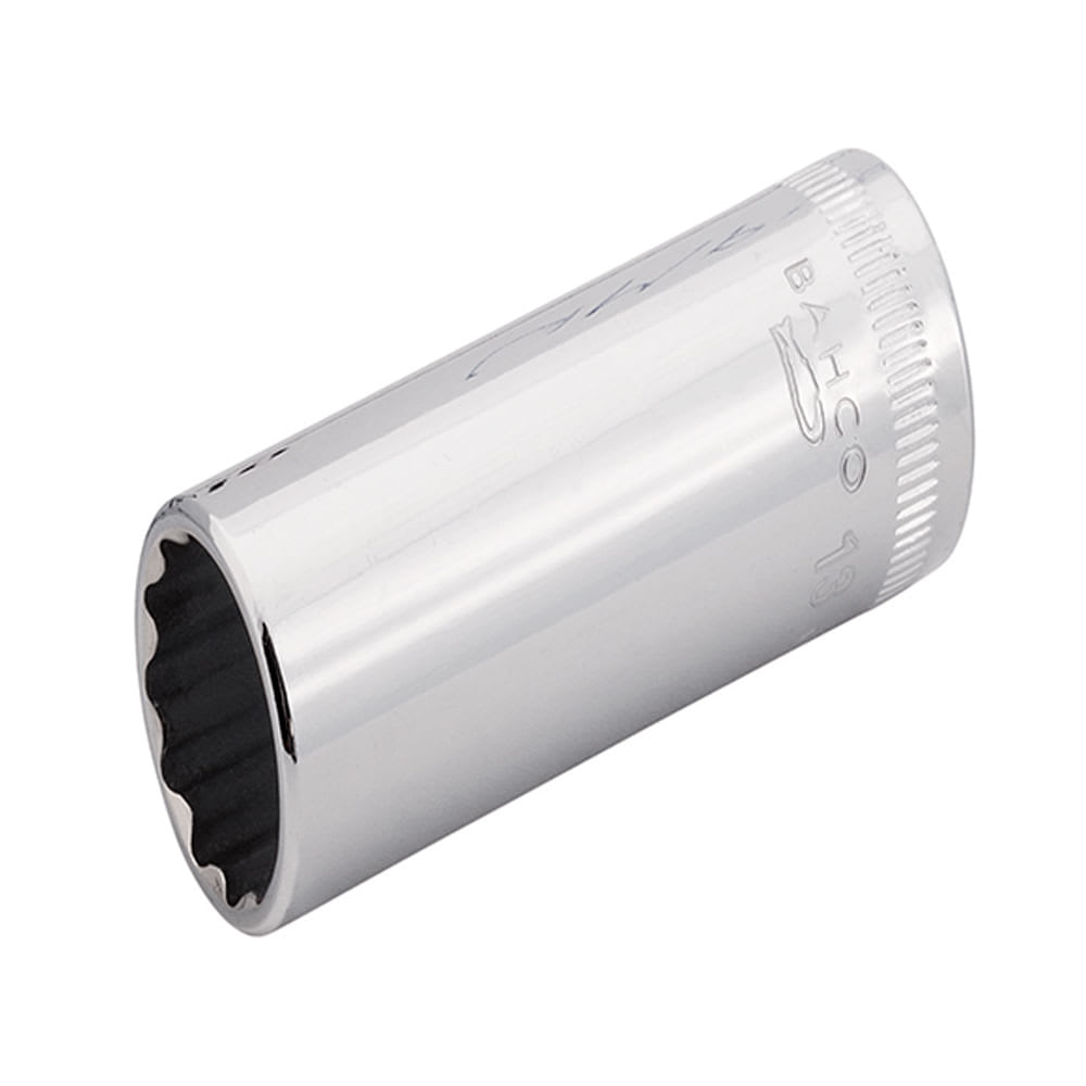 DADO SERIE LARGA 9MM 1/4'' DE ACERO PULIDO BAHCO