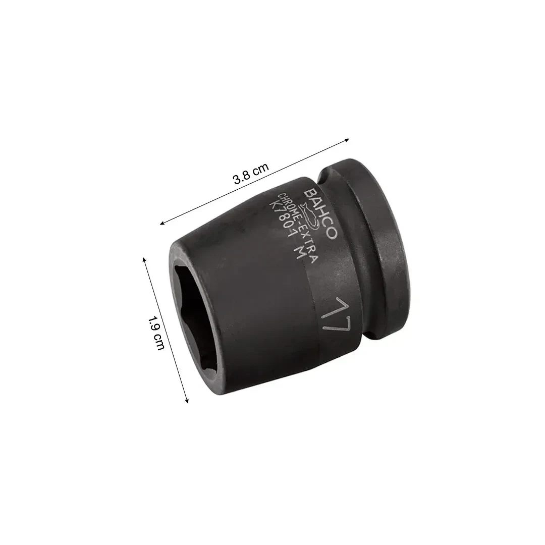 DADO DE IMPACTO 19MM HEXAGONAL ENCASTRE 1/2 BAHCO2