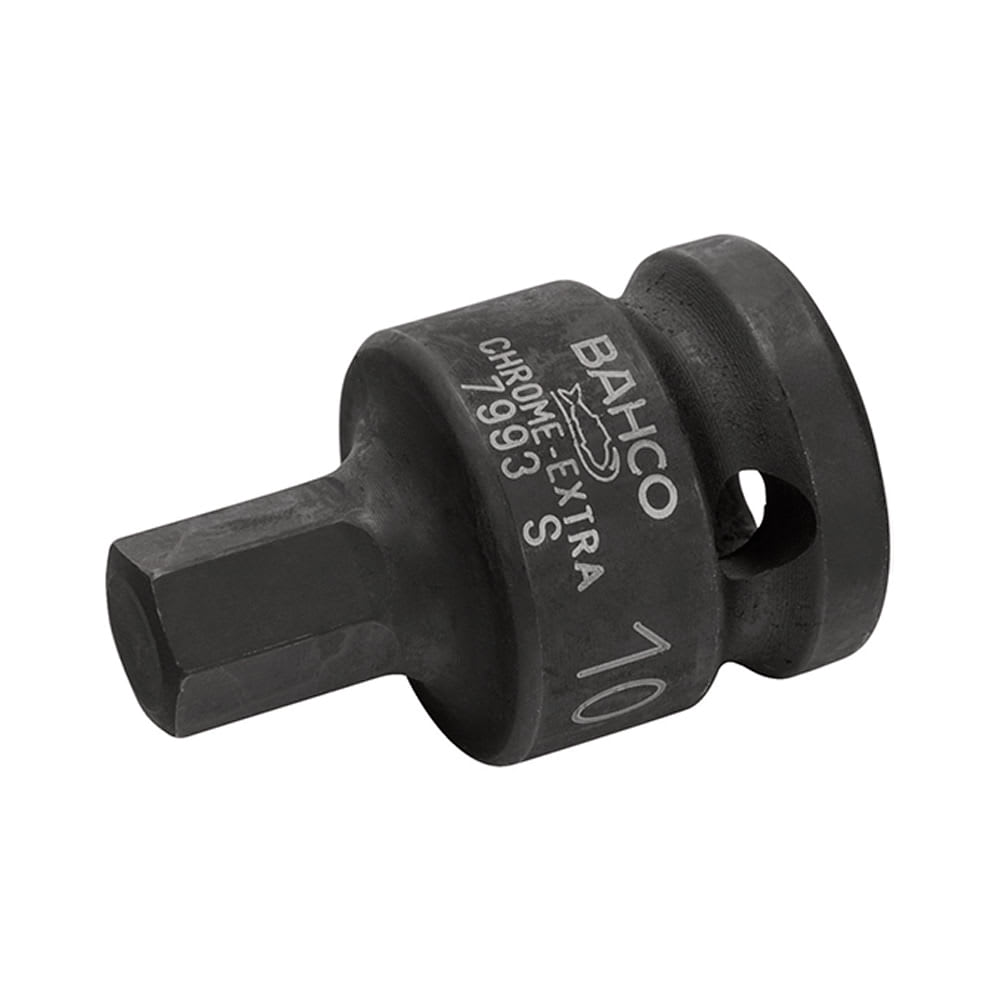 DADO HEXAGONAL DE IMPACTO 12MM ENCASTRE 1/2 DE ACERO PULIDO BAHCO