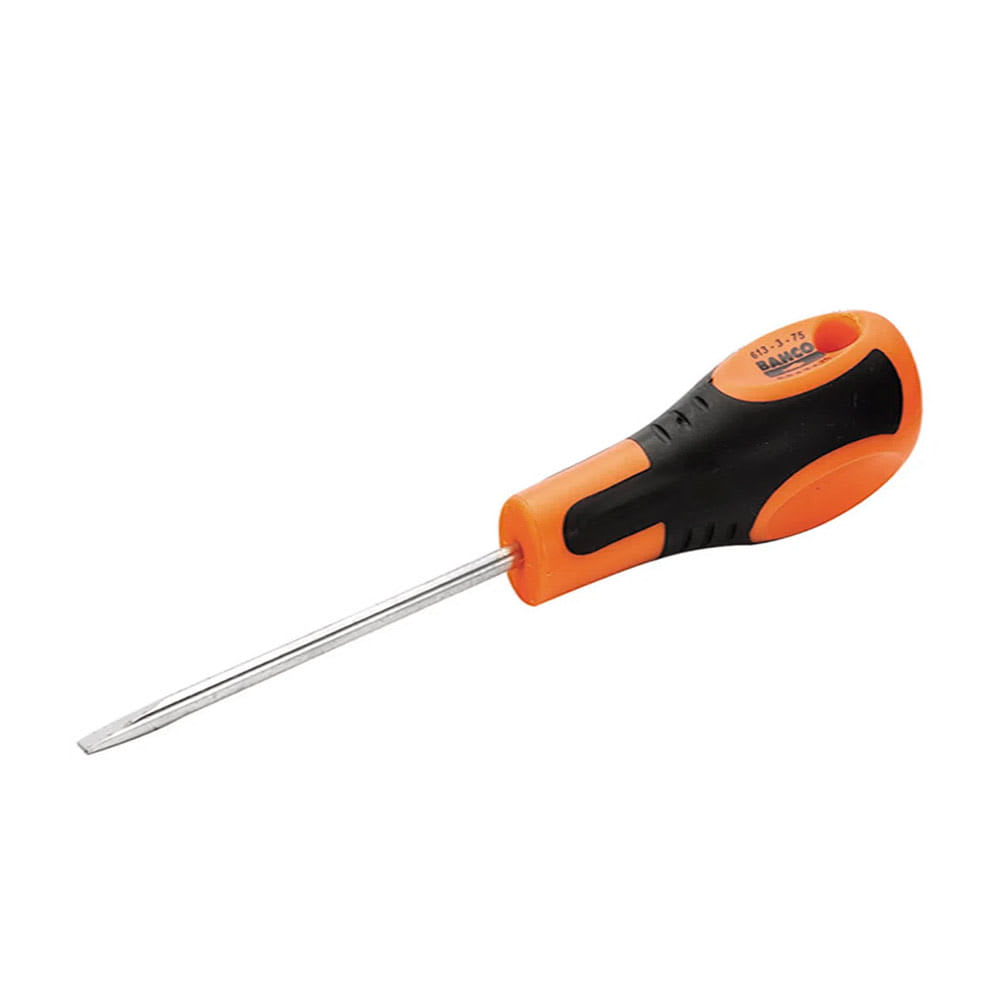 DESTORNILLADOR PUNTA PLANA 4.0X100MM DE ACERO NIQUELADO PLATEADO BAHCO