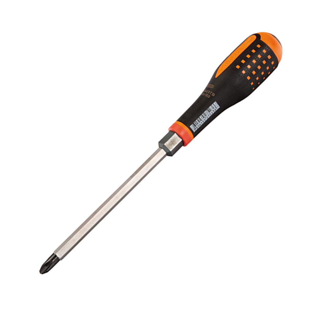DESTORNILLADOR PHILLIPS MODELO BE8610TB DE ACERO CON MANGO DE GOMA BAHCO