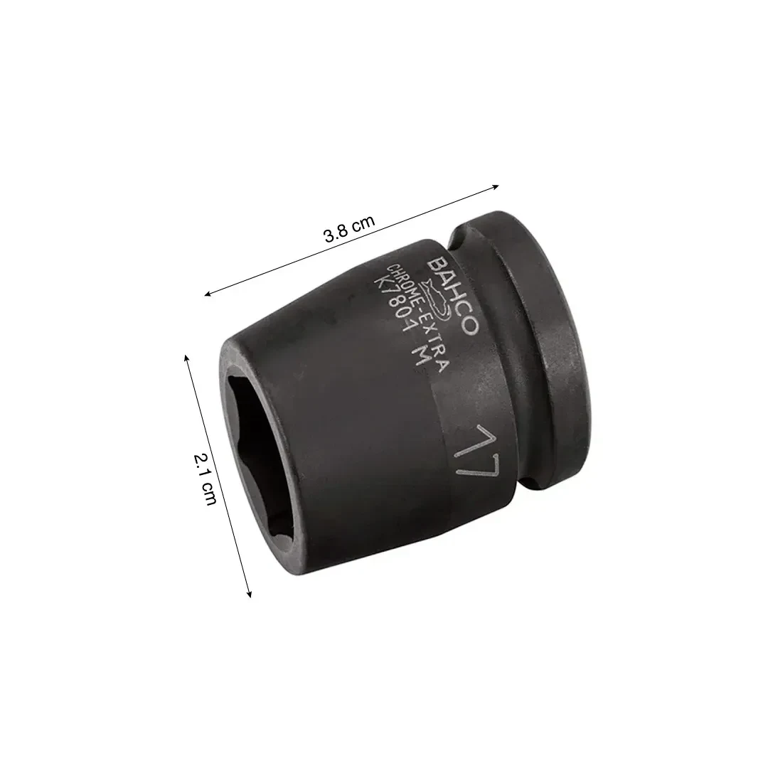 DADO DE IMPACTO 21MM HEXAGONAL ENCASTRE 1/2 BAHCO2