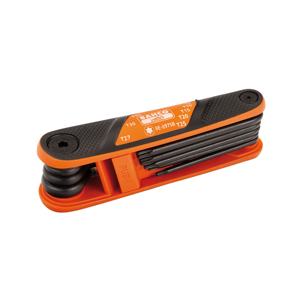 JUEGO DE LLAVES TORX NAVAJA 8 PIEZAS ANTIDESLIZANTE BAHCO