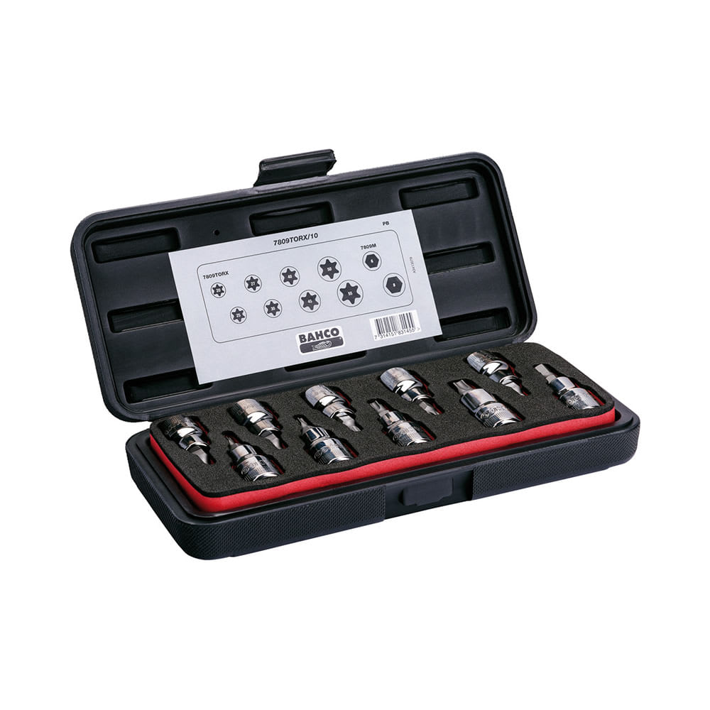 JGO DADOS DEST. 1/2'' TORX/PHILLIPS 10P BAHCO1
