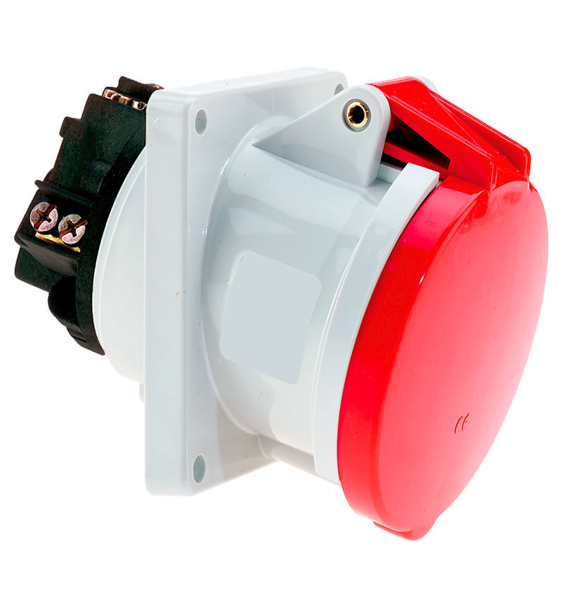 TOMA EMPOTRABLE 63A 3P+N+T 415V ROJO 6H IP44 12567 BALS