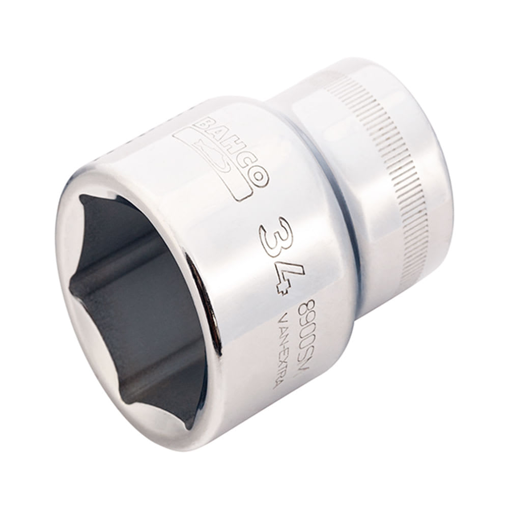 DADO HEXAGONAL DE ACERO 30MM ENC 3/4'' PULIDO PLATA BAHCO