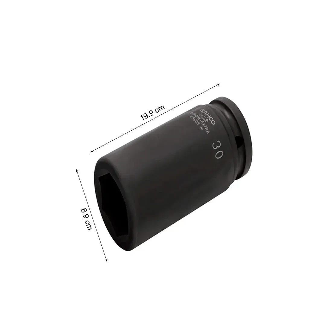 DADO DE IMPACTO 41MM LARGO HEXAGONAL ENCASTRE 3/4 PAVONADO BAHCO2