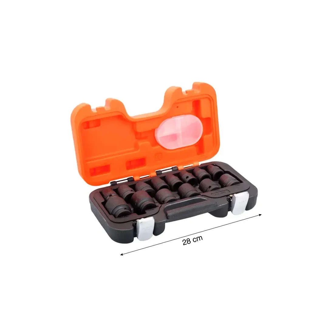 SET DE DADOS DE IMPACTO HEX D/S14 NEGRO 1/2'' BAHCO2