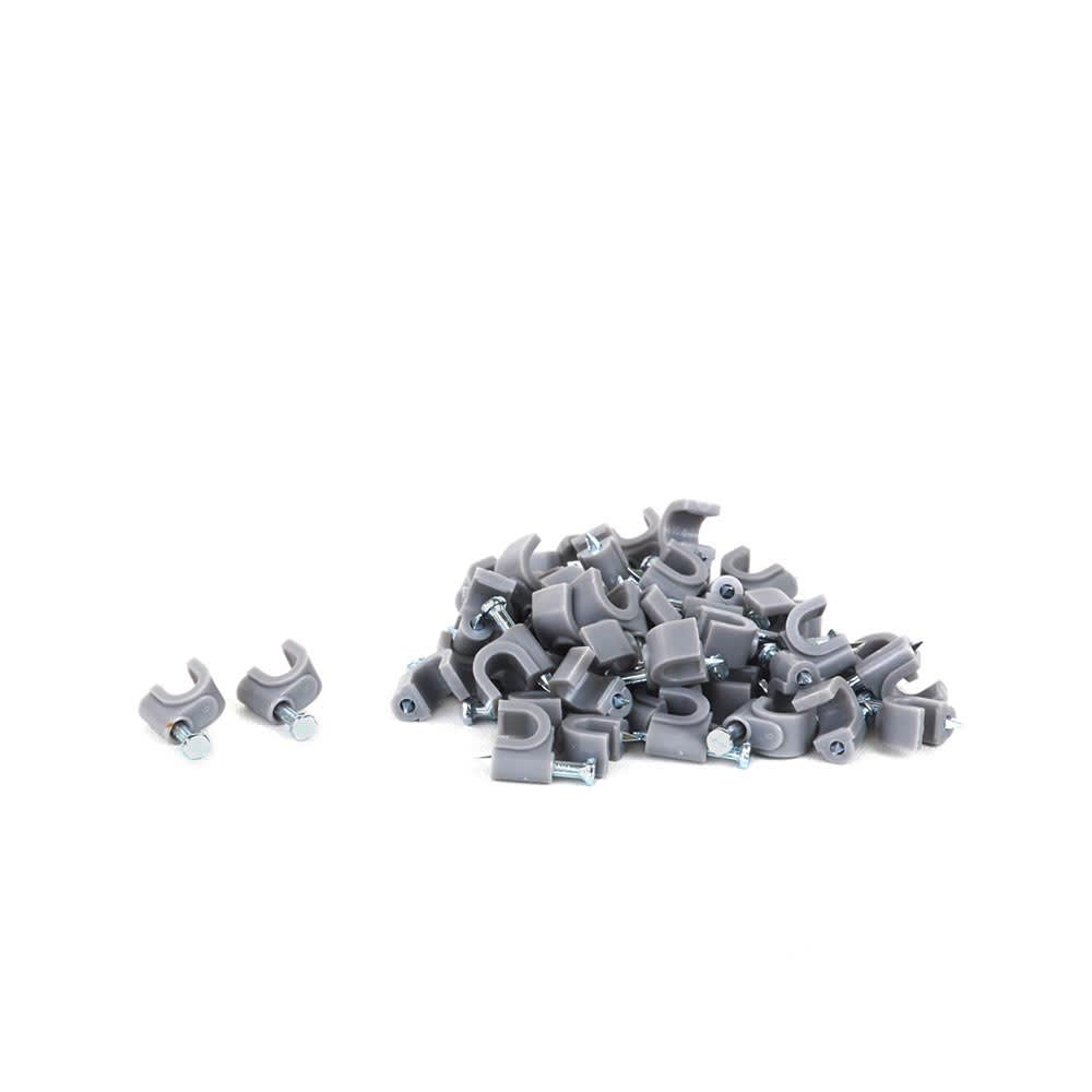 GRAPA PARA CABLE GRIS 6MM X50 UNIDADES TKL