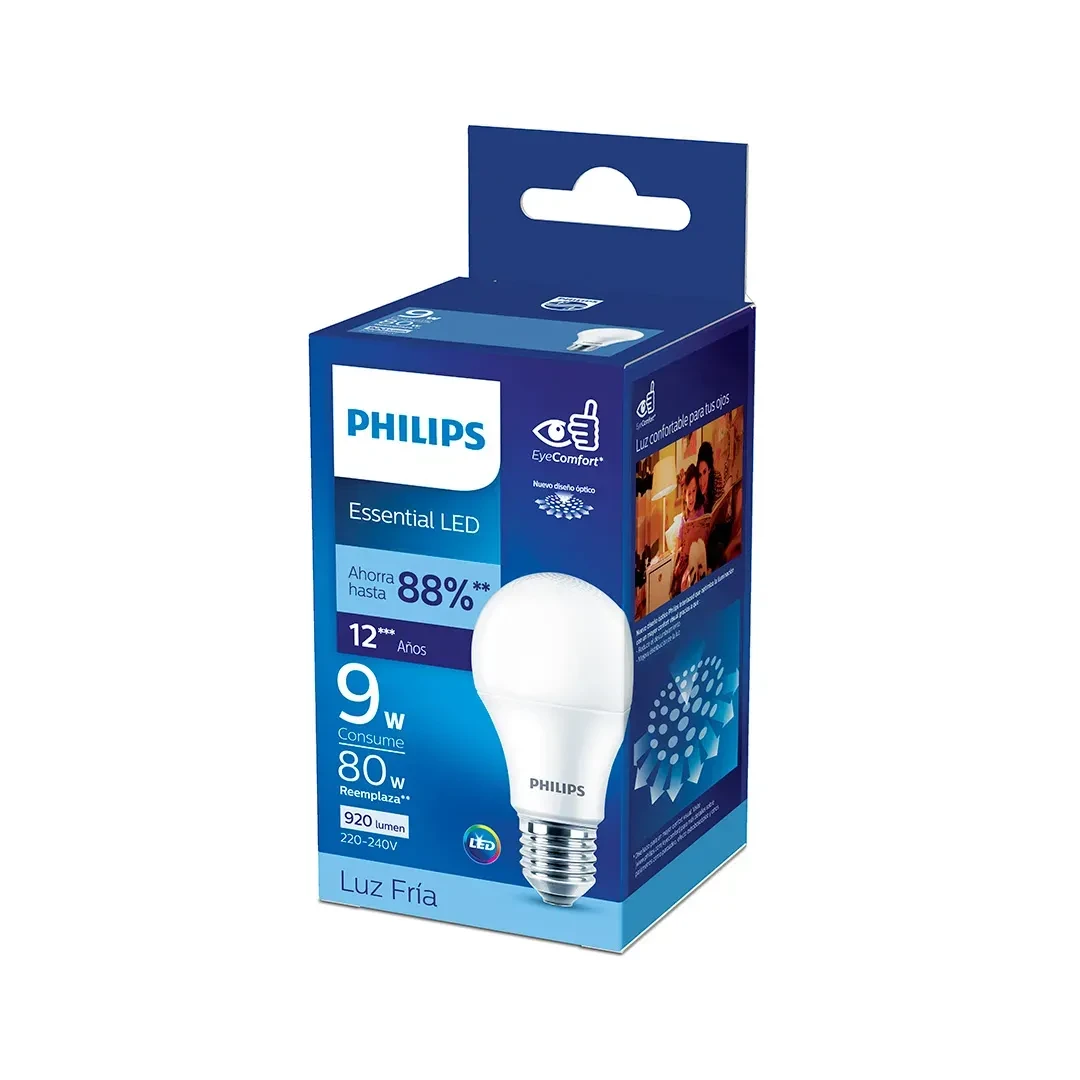 FOCO LED ESSENTIAL E27 9W LUZ FRIA PHILIPS3