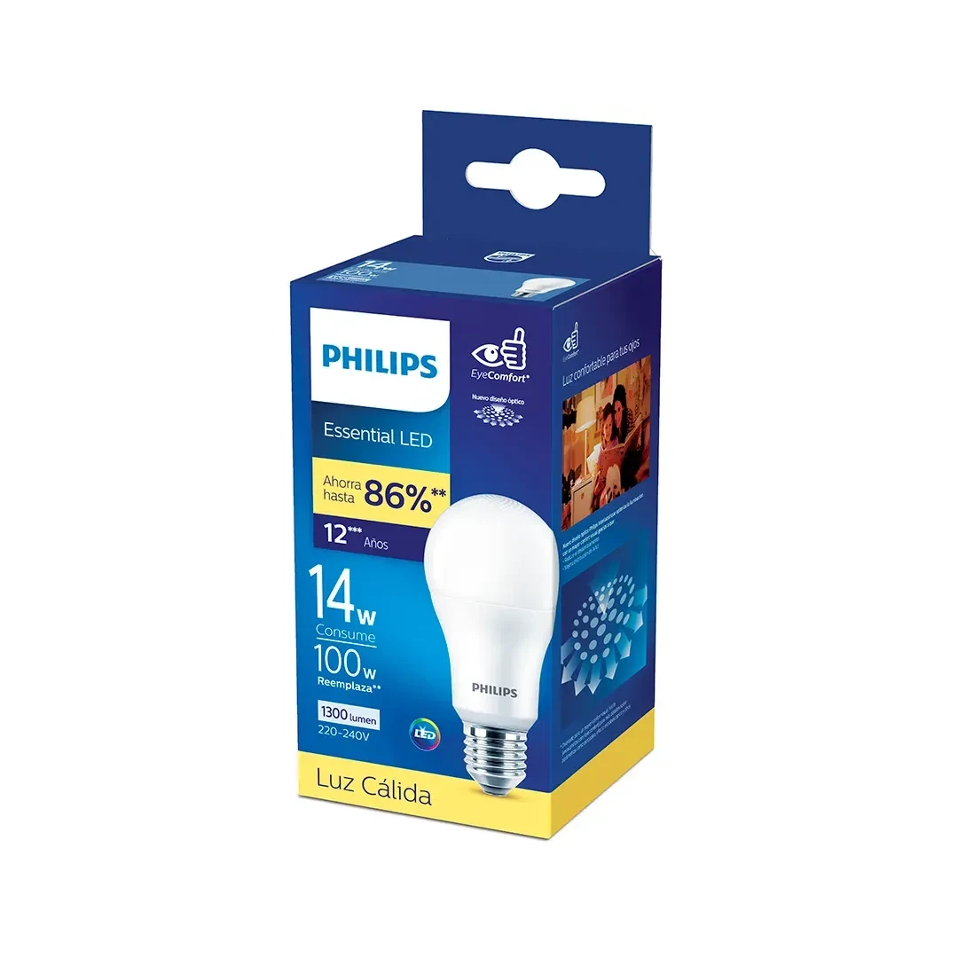 FOCO LED ESSENTIAL E27 14W LUZ CALIDA PHILIPS3