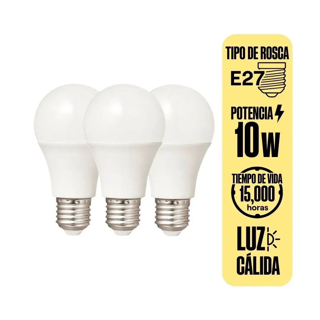 FOCO LED CALIDA 10W E27 X3 MODELO LC X3 ORANGE