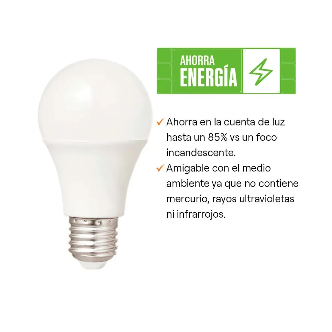 FOCO LED LUZ FRIA E27 10W X3 MODELO LF X3 ORANGE7