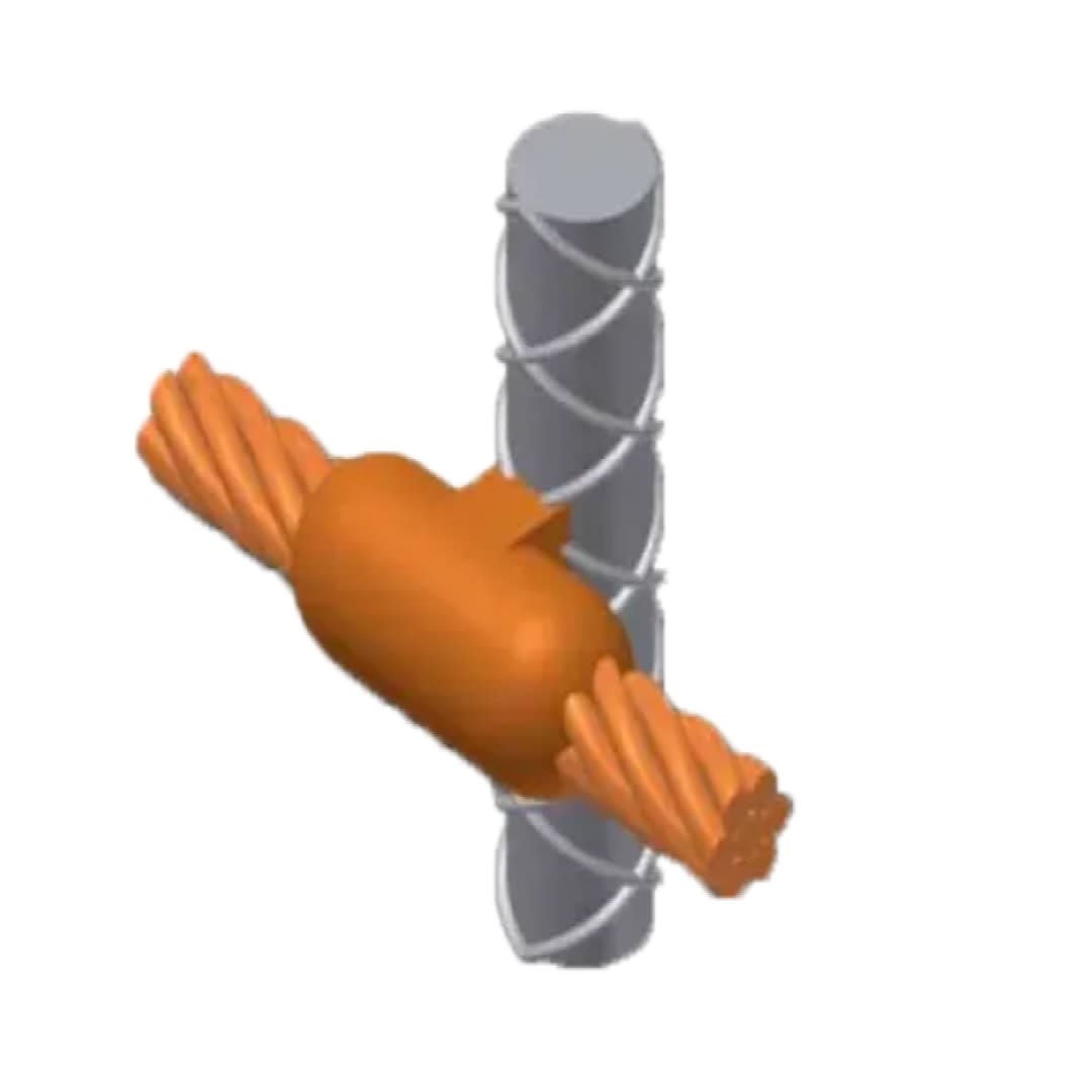 MOLDE EXOTERMICO TIPO CRE-3 CABLE DE PASO 2/0AWG A VARILLA CORRUGADA VERT 4 THERMOWELD1