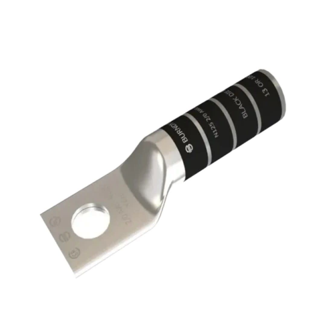 TERMINAL DE COMPRESION BARRIL LARGO CU/ES 2/0AWG Ø3/8'' 35KV UL BURNDY