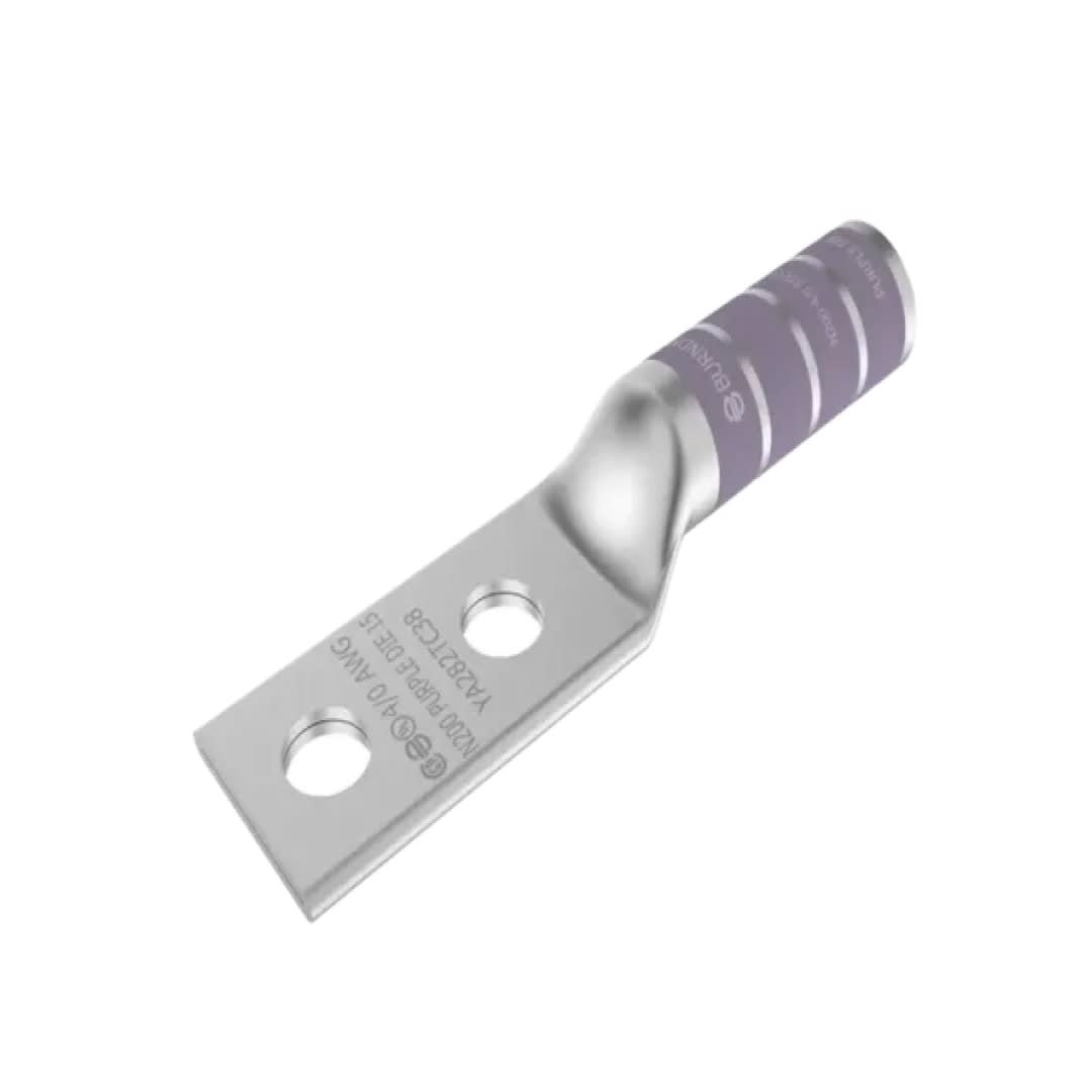 TERMINAL DE COMPRESION BARRIL LARGO CU/ES 4/0AWG 2Ø1/2'' 35KV UL BURNDY
