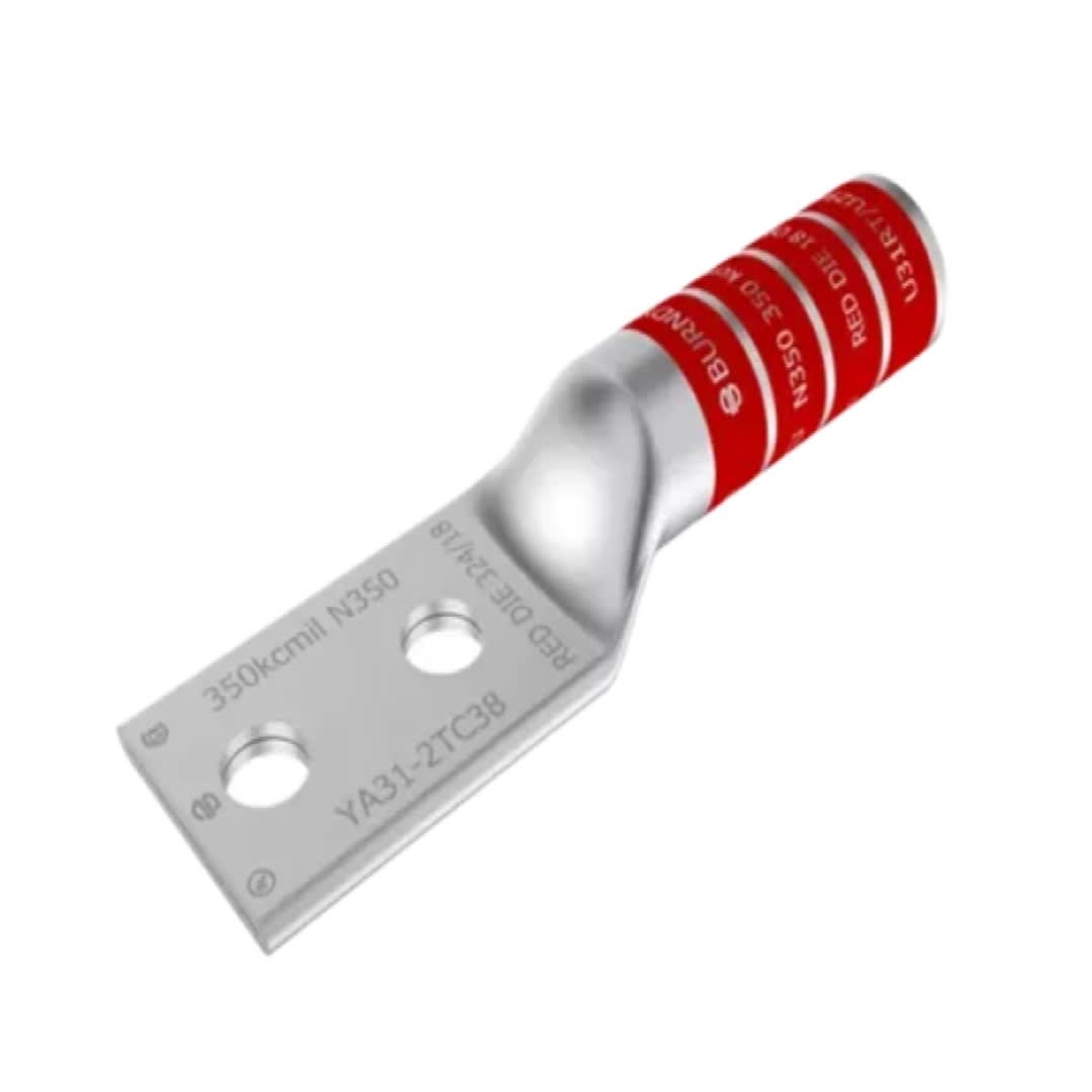 TERMINAL DE COMPRESION BARRIL LARGO CU/ES 350MCM 2Ø1/2'' EEH:1-3/4'' 35KV UL BURNDY1