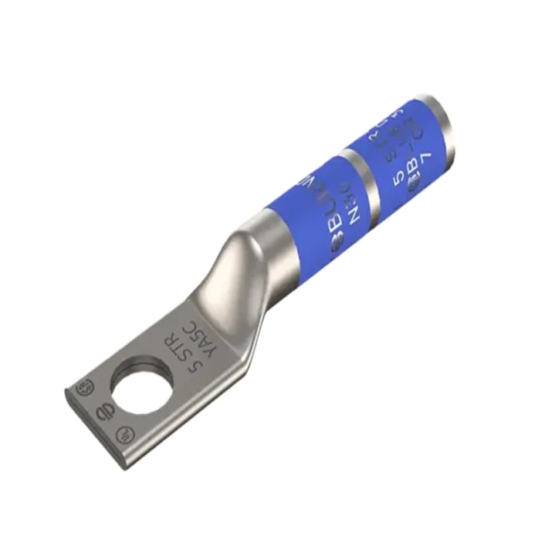 TERMINAL DE COMPRESION BARRIL LARGO CU/ES 5AWG Ø1/4'' 35KV UL BURNDY