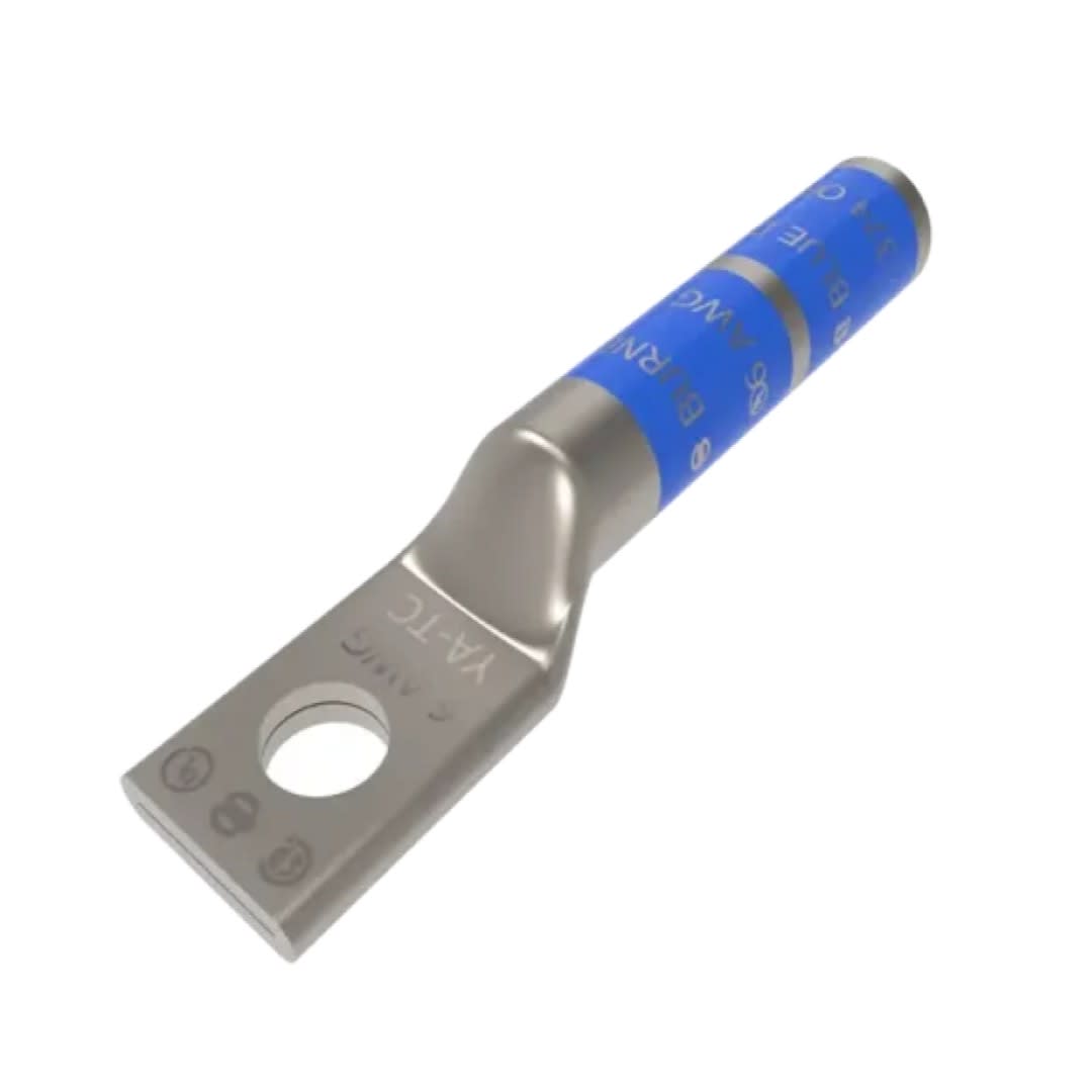TERMINAL DE COMPRESION BARRIL LARGO CU/ES 6AWG Ø1/2'' 35KV UL BURNDY