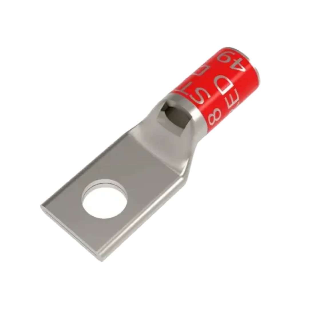 TERMINAL DE COMPRESION BARRIL STD CU/ES 8AWG Ø1/4'' 35KV UL BURNDY