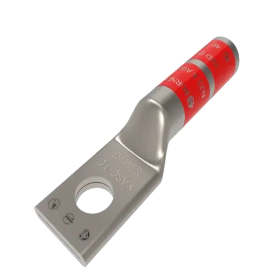 TERMINAL DE COMPRESION BARRIL LARGO CU/ES 8AWG Ø3/8'' 35KV UL BURNDY