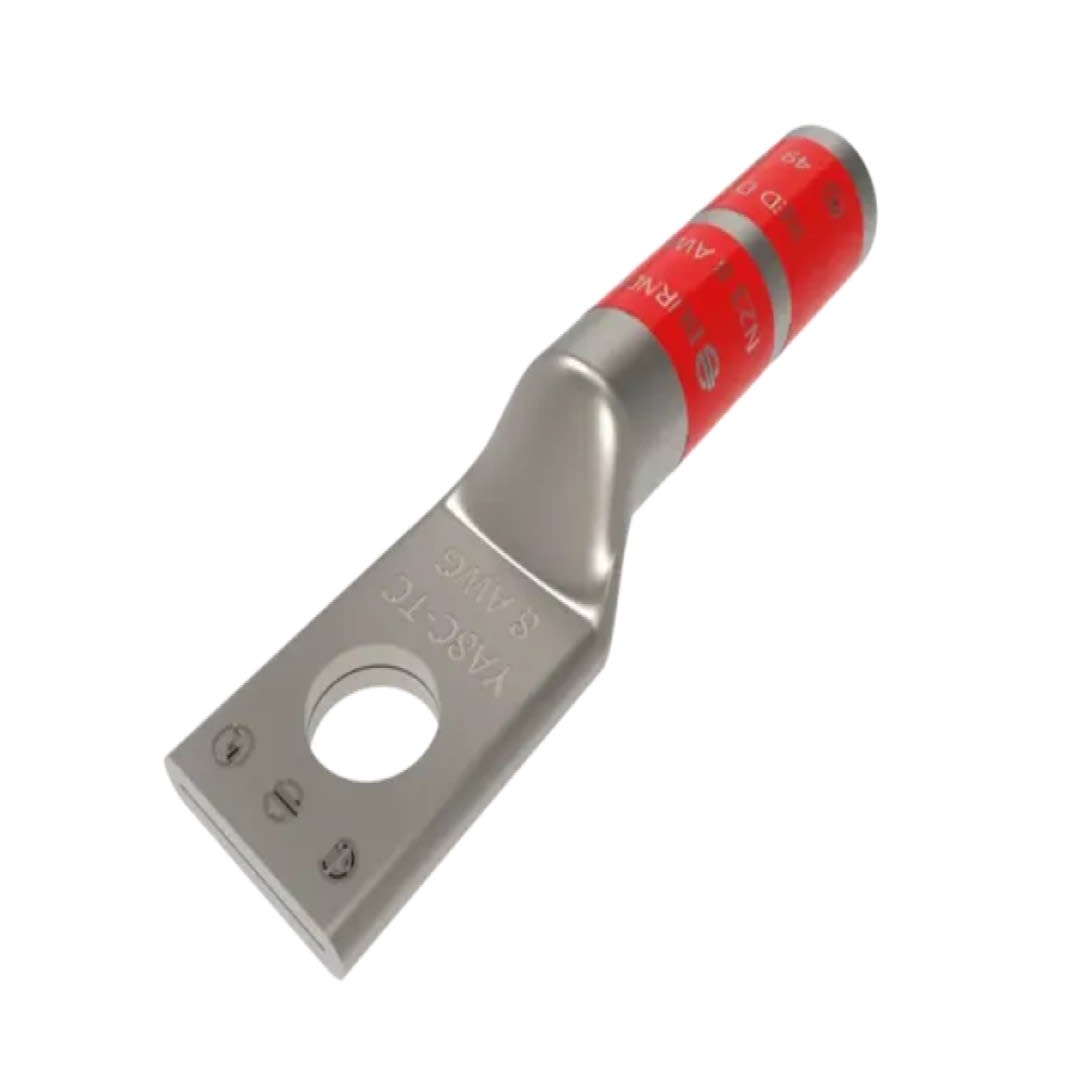 TERMINAL DE COMPRESION BARRIL LARGO CU/ES 8AWG Ø1/4'' 35KV UL BURNDY1