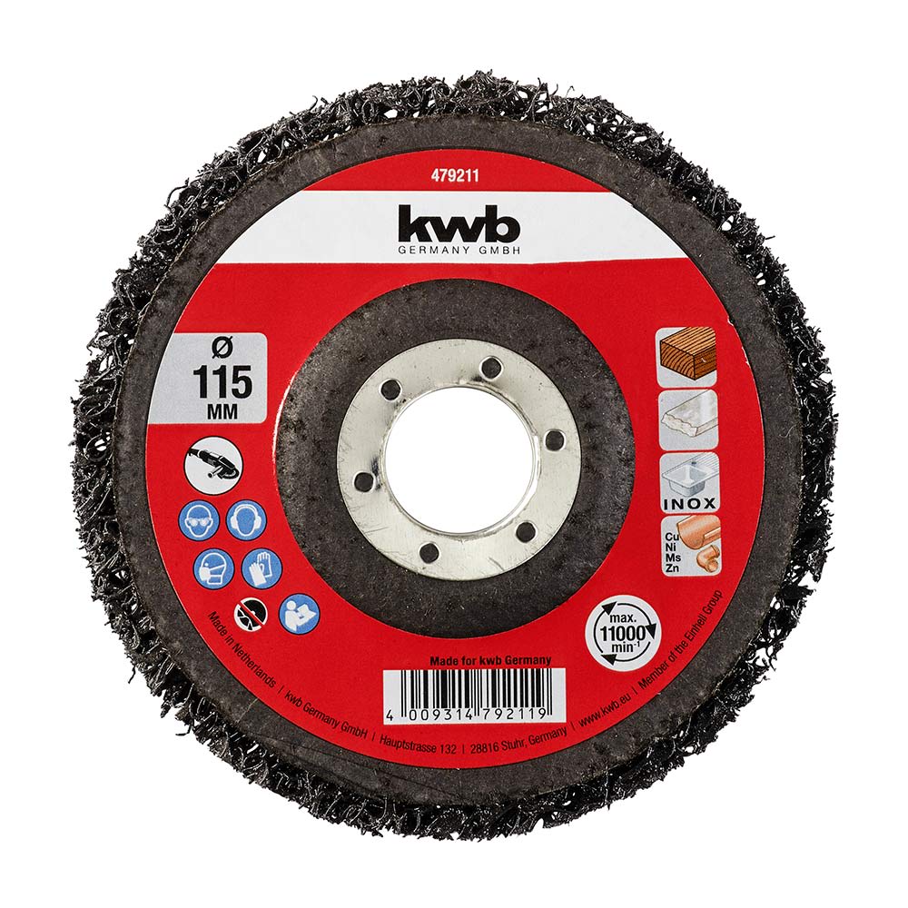 DISCO DE LIMPIEZA UNIVERSAL 115X22MM KWB