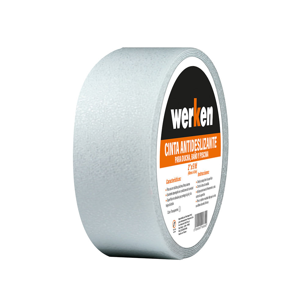 CINTA ANTIDESLIZANTE TRANSPARENTE 2''X4.5M WERKEN1