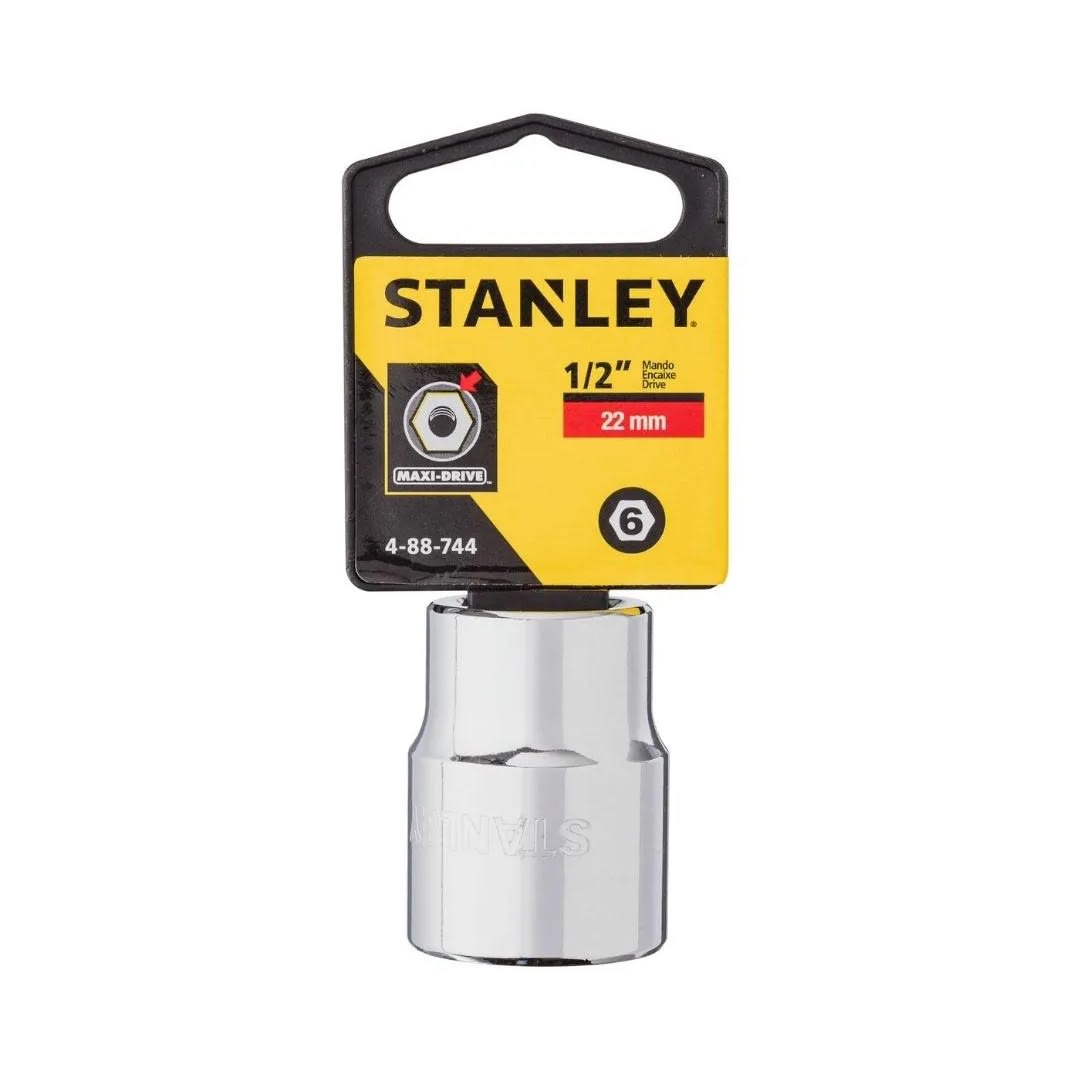 DADO HEXAGONAL 21MM ENCASTRE 1/2 CROMADO MODELO 488743 STANLEY2