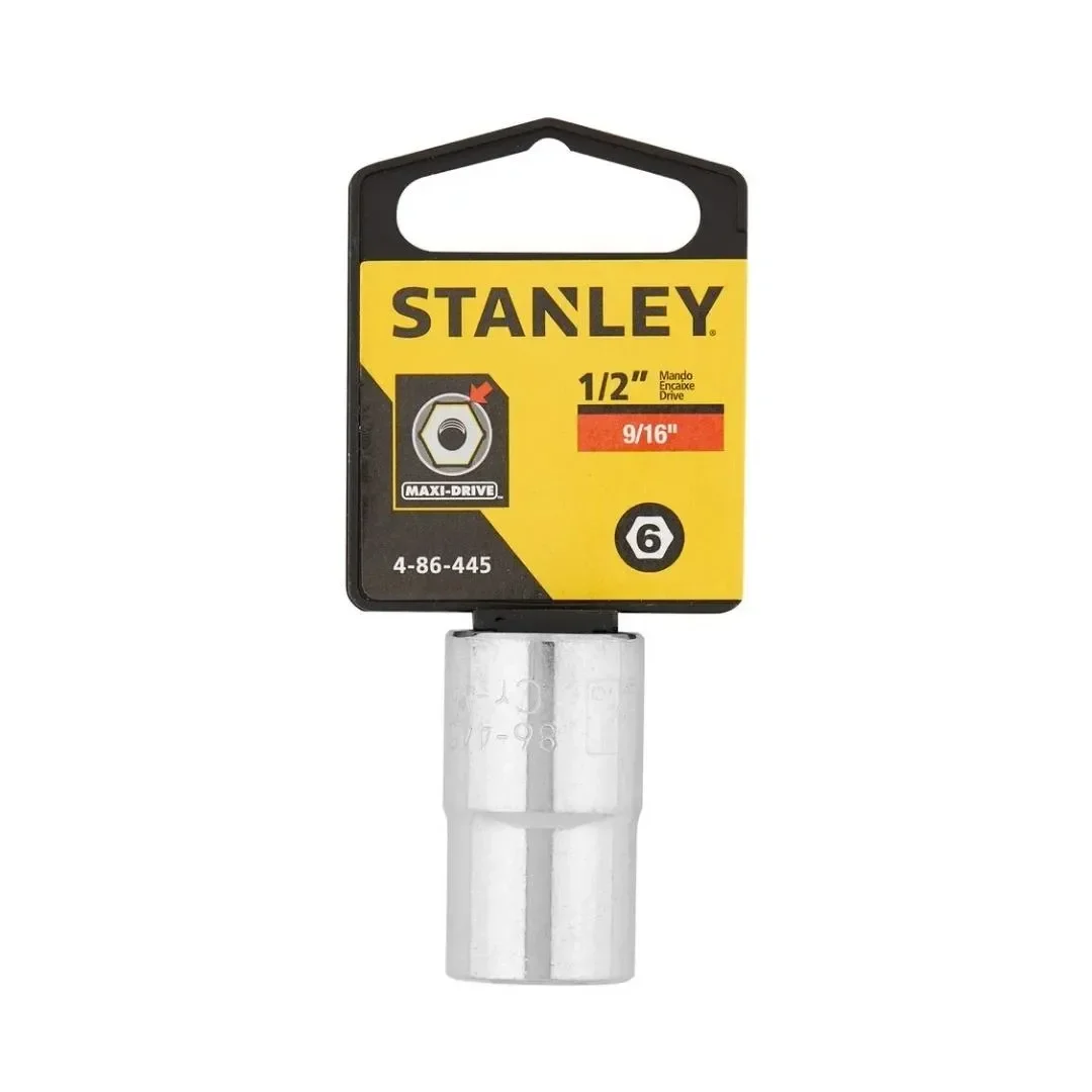 DADO HEXAGONAL 9/16 ENCASTRE 1/2 MODELO 86117 CROMADO ACERO PLATA STANLEY1