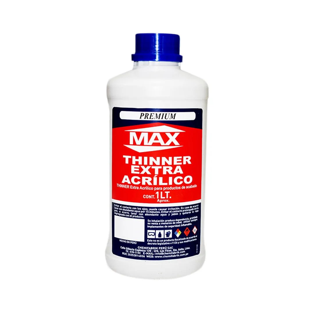 THINNER EXTRA ACRILICO 1 LITRO MAX