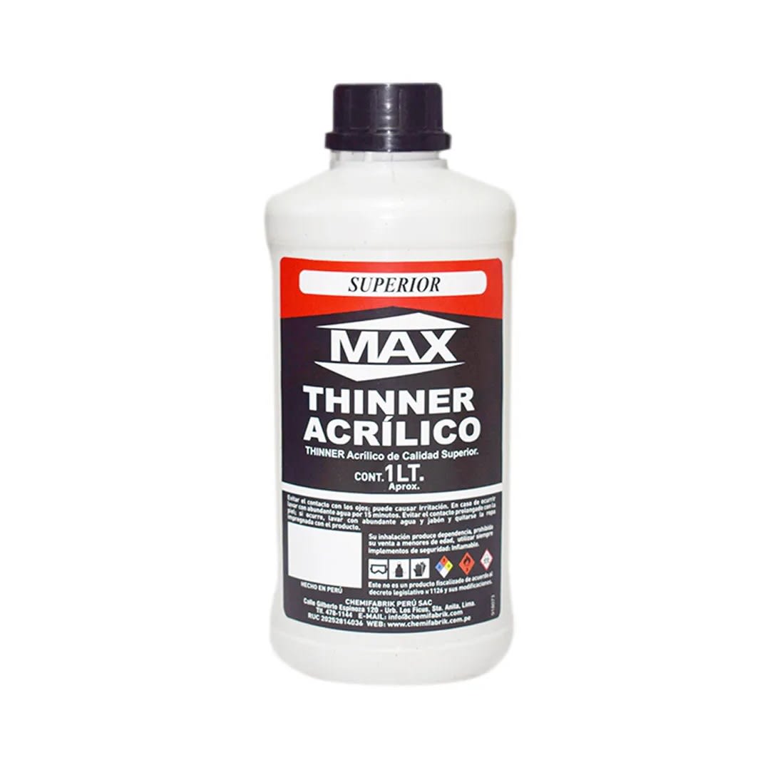 MAX THINNER ACRILICO 1 LITRO MAX
