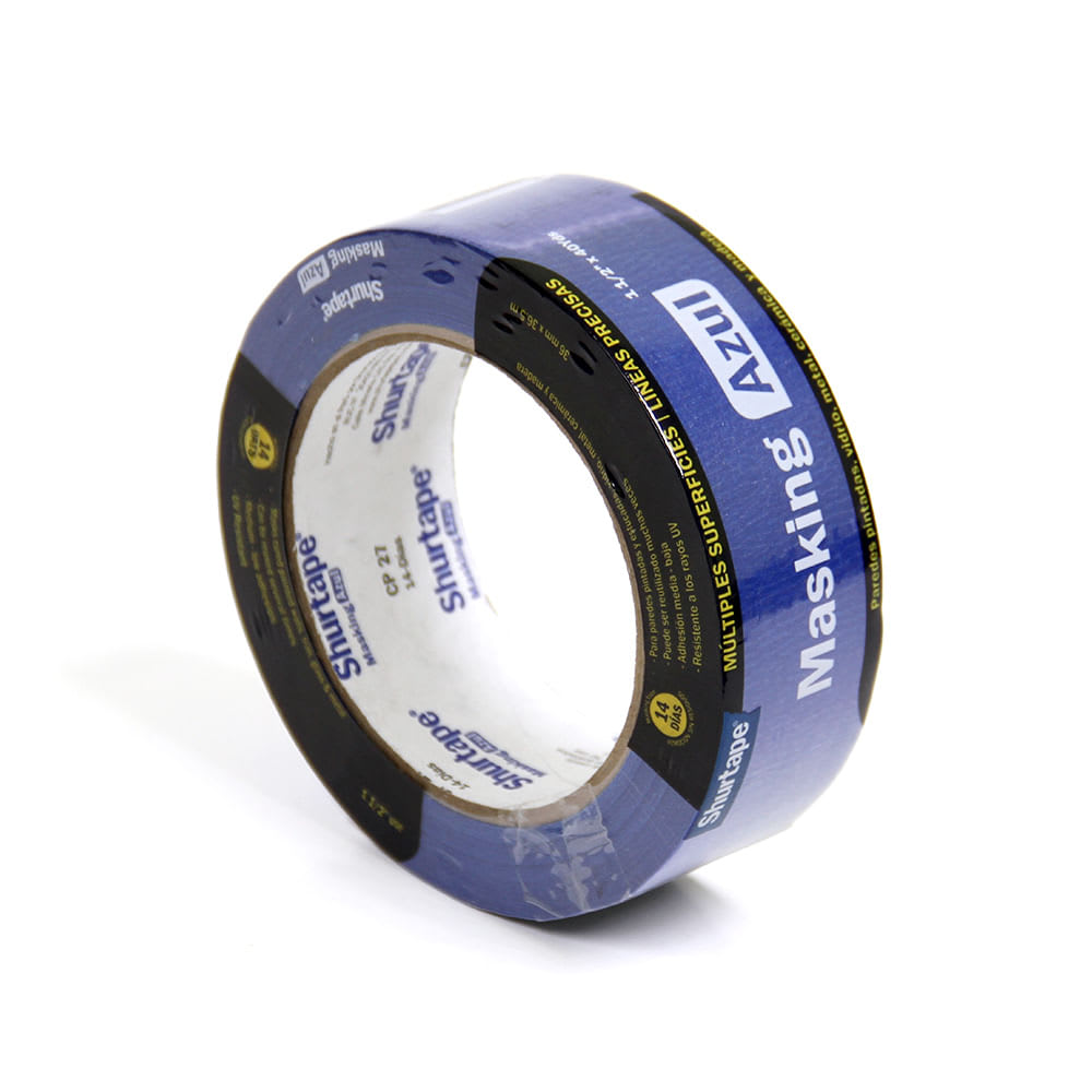 CINTA MASKING TAPE AZUL 1.5''X 40YD (36MMX36.6M) SHURTAPE