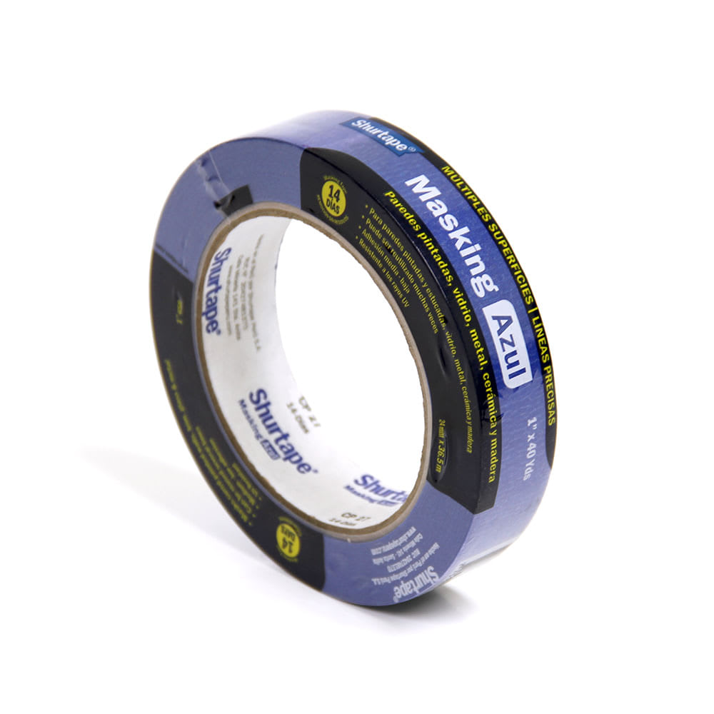 CINTA MASKING TAPE AZUL 1''X40YD (24MMX36.6M) SHURTAPE
