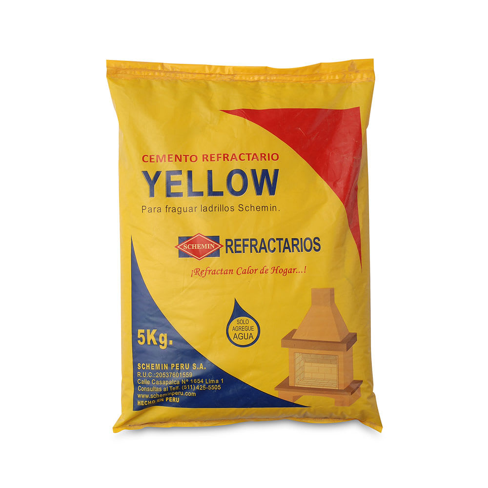 CEMENTO REFRACTARIO YELLOW BOLSA X 5 KG SCHEMIN